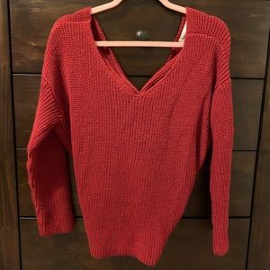 Twisted back sweater